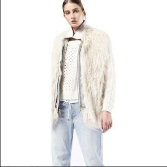 Diesel Denim Furry Sleeveless Reversible Jacket - Picture 5 of 8